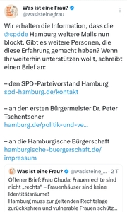 Screenshot @wasisteine_frau auf X