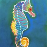 Seepferdchen, Pastellkreide, 50 x 70 cm