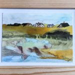 Dänische Häuser, Aquarell, DIN A6