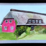Reetdachhaus auf Gröde, Aquarell, DIN A6