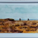 Strandbesuch, Aquarell, DIN A6